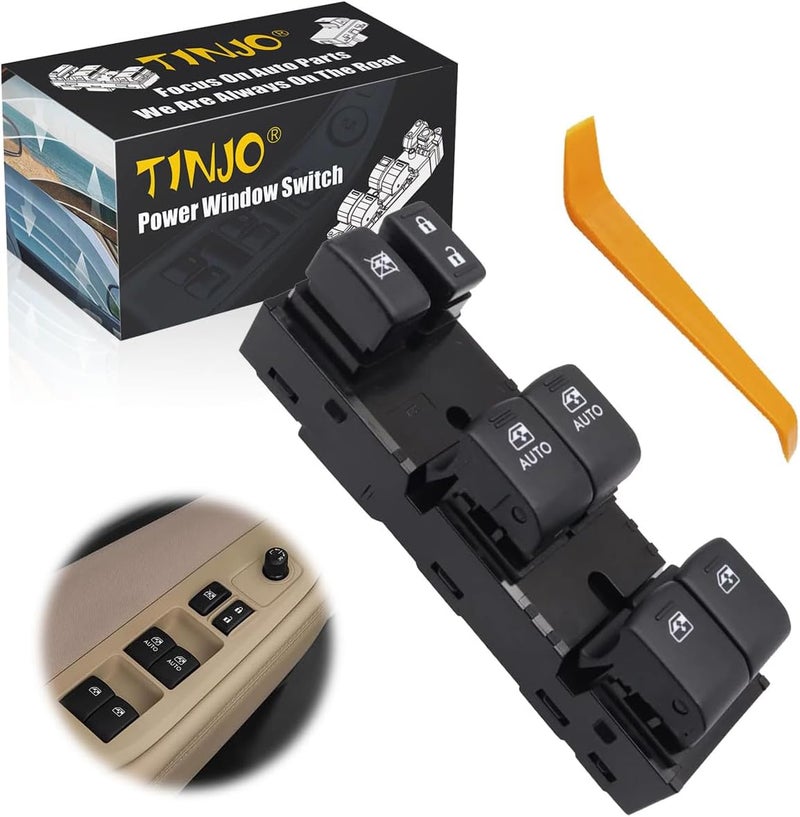TINJO Power Window Control Switch fit for Subaru Outback Legacy 2015-2016, Replace OEM 83071AL05A, Front Left Driver Side Power Window Master Control Switch Button 15-16 - Image 1